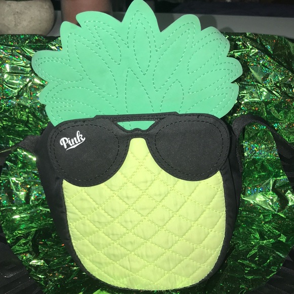 LIMITED EDITION VICTORIA SECRET PINK PINEAPPLE SHOULDER BAG - Picture 2 of 7